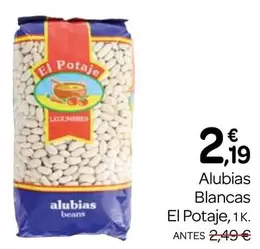 Oferta de Alubias Blancas por 2,19€ en Supermercados El Jamón