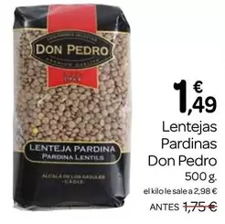 Oferta de Pedro - Lentejas Pardinas por 1,49€ en Supermercados El Jamón