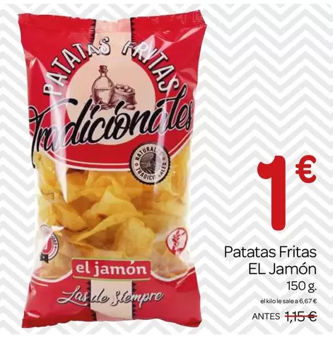 Oferta de Natur - Patatas Fritas por 1€ en Supermercados El Jamón