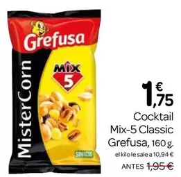 Oferta de Grefusa - Cocktail Mix-5 Classic por 1,75€ en Supermercados El Jamón