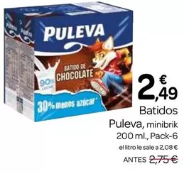 Oferta de Puleva - Batidos por 2,49€ en Supermercados El Jamón