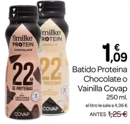 Oferta de Covap - Batido Proteina Chocolate O Vainilla por 1,09€ en Supermercados El Jamón