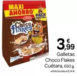 Oferta de Cuétara - Galletas Choco Flakes por 3,99€ en Supermercados El Jamón