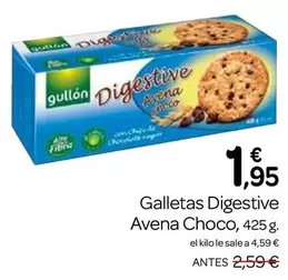 Oferta de Gullón - Galletas Digestive Avena Choco por 1,95€ en Supermercados El Jamón