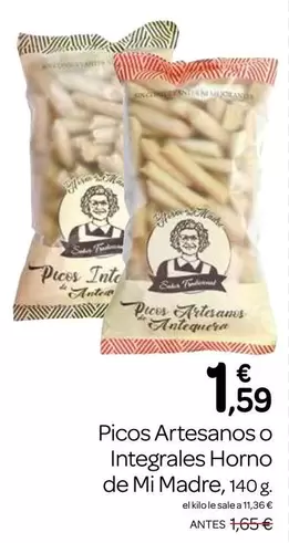 Oferta de Picos Artesanos O Integrales Horno De Mi Made por 1,59€ en Supermercados El Jamón