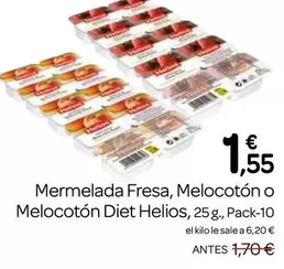 Oferta de Diet - Mermelada Fresa, Melocoton O Melocoton  Helios por 1,55€ en Supermercados El Jamón