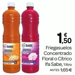 Oferta de Ifa sabe - Friegasuelos Concentrado Floral O Citrico por 1,5€ en Supermercados El Jamón