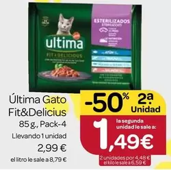 Oferta de Ultima - Gato Fit&Delicius por 2,99€ en Supermercados El Jamón