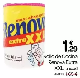 Oferta de Renova - Rollo De Cocina Extra por 1,29€ en Supermercados El Jamón