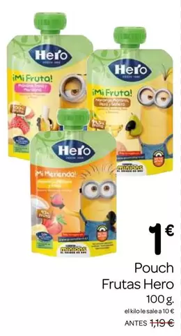 Oferta de Hero - Pouch Frutas por 1€ en Supermercados El Jamón