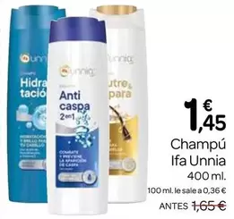 Oferta de Ifa Unnia - Champú por 1,45€ en Supermercados El Jamón