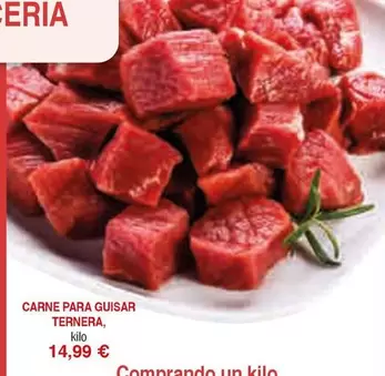 Oferta de Carne Para Guisar Ternera por 14,99€ en Masymas