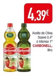 Oferta de Carbonell - Aceite De Oliva Suave 0,4 Ó Intenso 1 por 4,39€ en Masymas