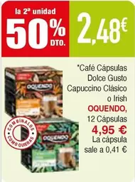 Oferta de Oquendo - Cafe Capsulas Dolce Gusto Capuccino Clásico O Irish por 4,95€ en Masymas