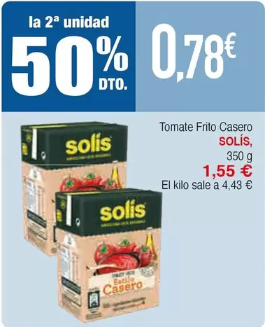 Oferta de Solís - Tomate Frito Casero por 1,55€ en Masymas