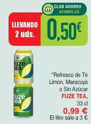 Oferta de Fuze Tea - por 0,5€ en Masymas