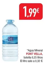 Oferta de Font Vella - Agua Mineral por 1,99€ en Masymas