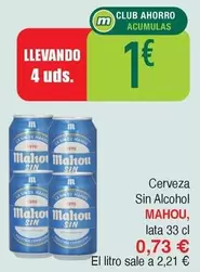 Oferta de Mahou - Cerveza Sin Alcohol por 0,73€ en Masymas