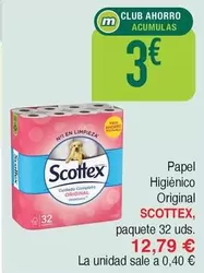 Oferta de Scottex - Papel Higiénico Original por 12,79€ en Masymas