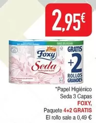 Oferta de Foxy - Papel Higiénico Seda 3 Capas por 2,95€ en Masymas