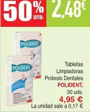 Oferta de Polident - Tabletas Limpiadoras Protesis Dentales por 4,95€ en Masymas