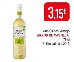 Oferta de Mayor de Castilla - Vino Blanco Verdejo por 3,15€ en Masymas