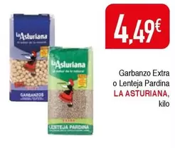 Oferta de La Asturiana - Garbanzo Extra O Lenteja Pardina por 4,49€ en Masymas