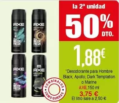 Oferta de Axe - Desodorante Para Hombre por 3,75€ en Masymas