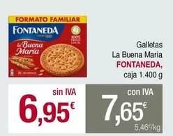 Oferta de Fontaneda - Galletas La Buena Maria por 6,95€ en Masymas