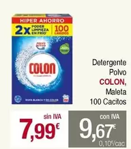 Oferta de Colon - Detergente Polvo Maleta por 7,99€ en Masymas