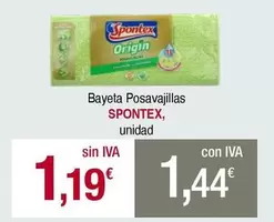 Oferta de Spontex - Bayeta Posavajillas por 1,19€ en Masymas