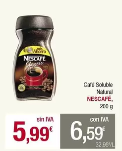 Oferta de Nescafé - Café Soluble Natural por 5,99€ en Masymas