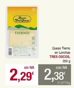 Oferta de Tres Oscos - Queso Tierno En Lonchas por 2,29€ en Masymas