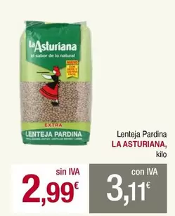 Oferta de La Asturiana - Lenteja Pardina por 2,99€ en Masymas