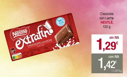 Oferta de Nestlé - Chocolate Con Leche por 1,29€ en Masymas