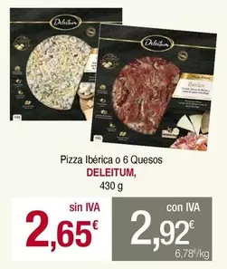 Oferta de Deleitum - Pizza Iberica O 6 Quesos por 2,65€ en Masymas