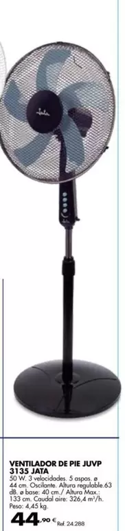 Oferta de Jata - Ventilador De Pie Juvp 3135 por 44,9€ en Coferdroza