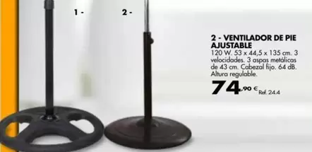 Oferta de Ventilador De Pie Ajustable por 74,9€ en Coferdroza