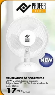Oferta de Ventilador De Sobremesa por 17,9€ en Coferdroza