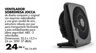 Oferta de Jocca - Ventilador Sobremesa por 24,9€ en Coferdroza