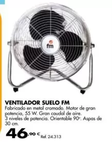 Oferta de Fm - Ventilador Suelo por 46,9€ en Coferdroza