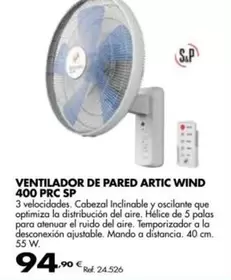 Oferta de S&P - Ventilador De Pared Artic Wind 400 Prc Sp por 94,9€ en Coferdroza