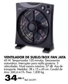 Oferta de Jata - Ventilador De Suelo/Box Fan por 34,9€ en Coferdroza