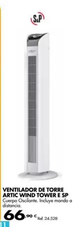 Oferta de S&P - Ventilador De Torre Artic Wind Tower E Sp por 66,9€ en Coferdroza