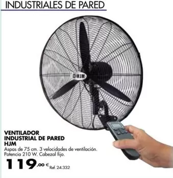 Oferta de HJM - Ventilador Industrial De Pared por 119€ en Coferdroza