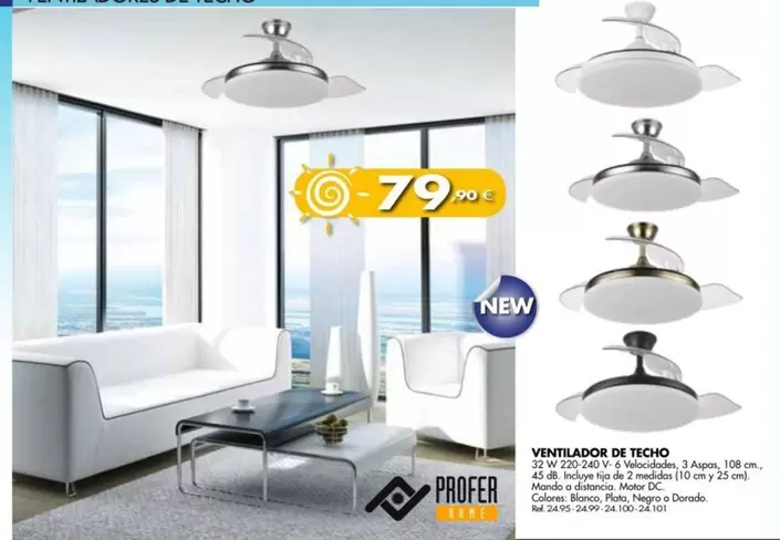 Oferta de Ventilador De Techo por 79,9€ en Coferdroza
