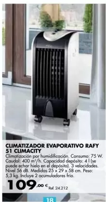 Oferta de Climatizador Evaporativo por 109€ en Coferdroza