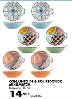 Oferta de Conjunto De 6 Bol Redondo Mix&Match por 14,95€ en Coferdroza