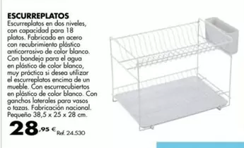 Oferta de Escurreplatos por 28,95€ en Coferdroza