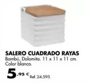 Oferta de Salero Cuadrado Rayas por 5,95€ en Coferdroza